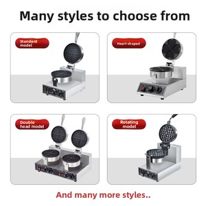 Macchina per Waffle Professionale per Vendita Ambulante, <span class=keywords><strong>Forno</strong></span> Elettrico per Waffle 110V con Spina US/EU, Piastra a Doppia Testa a Forma di Cuore, 500-1000W - Product Image 3