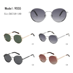 Gafas de sol redondas con montura completa, lentes degradadas, 100% protección UV, protección solar unisex para adultos - Product Image 3