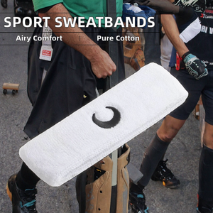 Braccialetto da Tennis estivo in cotone sottile e traspirante e fascia sportiva da basket con assorbimento del sudore ricamato e smorzamento della presa a secco - Product Image 2