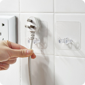 Crochet adhésif pour prise électrique en PVC <span class=keywords><strong>HelloWorld</strong></span>, autocollant non marqué, support de câble, capacité de charge de 5 kg - Product Image 4