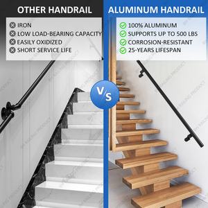 درابزين حديث شائع من الألومنيوم ، درابزين أدا درابزين دائري للدرج ، نظام درابزين من الألومنيوم ، درابزين الدرابزين والدرابزين - Product Image 5