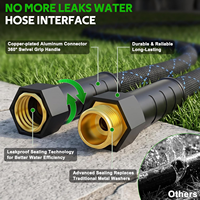 Tuyau d'arrosage non extensible avec buse à 10 fonctions, tuyau d'arrosage léger pour l'irrigation des pelouses, l'arrosage des jardins, le nettoyage des animaux domestiques