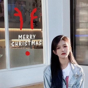 Simple Ins Style Santa Hat <span class=keywords><strong>Antlers</strong></span> Stickers Muraux Décoration De Noël Festive pour Centre Commercial Vitrines Cuisine <span class=keywords><strong>Film</strong></span> De Papier Adhésif - Product Image 5