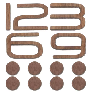 <span class=keywords><strong>Horloge</strong></span> <span class=keywords><strong>murale</strong></span> en noyer noir sans cadre <span class=keywords><strong>chiffres</strong></span> de bricolage autocollant en bois de décoration auto-adhésif - Product Image 2