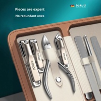 Ensemble de manucure et de pédicure en acier inoxydable ensemble de coupe-ongles avec pince à cuticules et pince à rainure pour hommes femmes