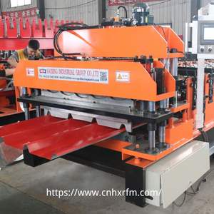 자동 금속 이중 층 PV4 1075 사다리꼴 유약 타일 루핑 시트 롤 성형 기계 - Product Image 3