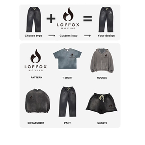Özel üretici nakış yama ter pantolon Streetwear geniş bacak sıkıntılı asit yıkama çift bel <span class=keywords><strong>Sweatpants</strong></span> - Product Image 6