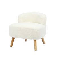 Tissu géométrique en peau de mouton Mobilier de salon moderne Pieds en bois Fauteuil de loisirs décontracté Canapé beige Canapé simple Fauteuil