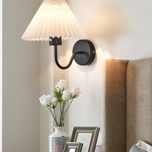 Modern Minimalist Nordic Style Wall <b>Lamp</b> for Bedroom Bedside Living Room Staircase Hallway Balcony <b>Study</b> Pleated Design - Product Image 5