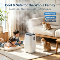 Aire Acondicionado Portátil Eléctrico Inteligente de 14000 BTU, 3 en 1, Refrigeración, Calefacción, Deshumidificador, Pantalla LED, Flujo de Aire Ascendente, Fijo