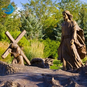 Escultura de Bronce de los Discípulos de Jesús, Estatua de Jesús en Bronce Dorado para Memoriales Religiosos al Aire Libre - Product Image 6