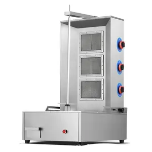 Máquina de Doner Kebab de gás/Grelha Shawarma/Frangos de Corte Vertical Para Equipamentos de Restaurante Com Queimadores