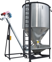 500KG verticale frullatore Silo serbatoio di miscelazione di plastica macchina miscelatore a Pellet con asciugatura e riscaldamento