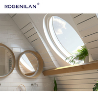Rogenilan Étanche Électrique Cercle Verre Top Hung Skylight Charnière Ventilation Flat Skylight avec une Bonne Étanchéité