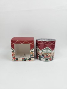Jialong Houseware Christmas Scented Paraffin Wax Candle Metal <b>Jar</b> Cylinder Shape Machine-Made Art Candle 20-40 Hours Burning - Product Image 1