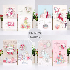 Bulk Pop up Paper <strong>Card</strong> Santa Claus Handmade Gift Holiday Printed Colors <strong>Christmas</strong> Greeting <strong>Cards</strong> - Product Image 4