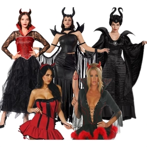 Disfraz de Halloween al por Mayor de PEEQI, Uniforme de Juego Vintage para <span class=keywords><strong>Mujer</strong></span>, Disfraz de Bruja Oscura, Disfraz de <span class=keywords><strong>Maléfica</strong></span> para Fiesta de Disfraces - Product Image 1