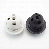 Douille de lampe E27 noire et blanche à filetage complet, support d'ampoule en plastique pour lustre DIY