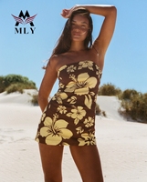 Maillot de bain une pièce MLY, vente en gros, robe de plage, tissu doux personnalisé, robe hawaïenne