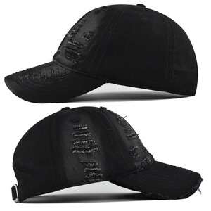 Ripped Sports Cap Worn Out Washed Vintage Breathable <strong>Unstructured</strong> Distressed Cotton Sun <strong>Hat</strong> <strong>Curved</strong> Brim Baseball <strong>Hat</strong> - Product Image 3