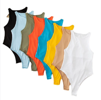 Nouvelle Combinaison Jumper Été Automne Femme Décontractée Sexy Coupe Ajustée Plage Bodysuit Marque Uni