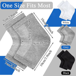 مضاد للتشقق والترطيب قابل لإعادة الاستخدام بدون كعب جل قناع جلد للجلد جوارب العناية بالقدم الجافة مشققة نسيج قشر جوارب سبا - Product Image 2