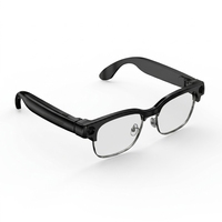Lunettes intelligentes électrochromiques US Stock E09C à demi-cerclage en métal avec caméra 8MP, stabilisation d'image électronique (EIS) anti-tremblement et vidéo 1080p