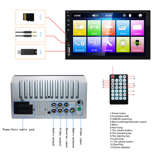 7080 Màn Hình Cảm Ứng Toàn Màn Hình Carplay Android Tự Động FM/SD/USB/Bluetooth 7 Inch Hai 2 Din Mp5 Video Máy Phát Thanh DVD Xe Hơi - Product Image 6