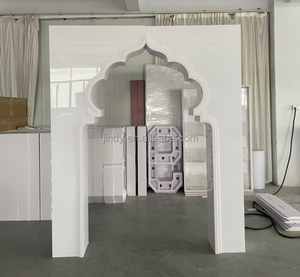 Nouvelle conception d'arche blanche pour la décoration de mariage, fournitures pour événements, décorations de scène, arche de mariage en PVC acrylique - Product Image 3