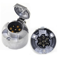 Adaptateur de connecteur de remorque en aluminium 7 broches, prise et prise de remorque pour automobile, directement de l'usine