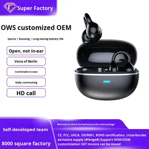 Cross-Biên Giới Z12 Mô Hình Tư Nhân New Clip-On Dẫn Không Khí Không Dây Cho Tai Nghe Bluetooth 5.4 Không Thấm Nước Độ Nét Cao Cuộc Gọi <span class=keywords><strong>LED</strong></span> - Product Image 3