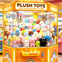 Peluche mignonne de 8 pouces pour machine à griffes, jouet en peluche doux, figurine de dessin animé, jouet de récompense pour machine d'arcade, cadeau de fête