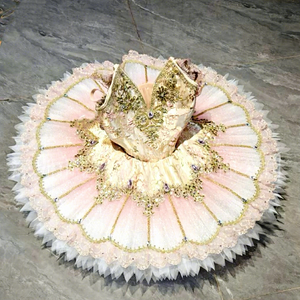 Kostum Pertunjukan Balet Profesional Anak-anak Swan Lake TUTU Rok Mengembang Bahan Kain Kasa Sleeping Beauty Sutra/Katun untuk Panggung - Product Image 5