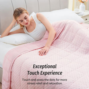 Couverture lestée en polaire sherpa moelleuse, couverture lestée lourde et rafraîchissante avec des billes de verre de qualité supérieure, couverture respirante - Product Image 5