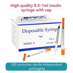 Jeringas Desechables Médicas y Veterinarias de 0.3ml/0.5ml/1ml para <span class=keywords><strong>Diabetes</strong></span>, Jeringas de Insulina de 29G/30G/31G, Agujas de Insulina de 6mm/8mm/13mm - Product Image 1