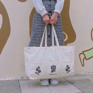 New Design Arrival Fashion Design High Quality Custom logo Color Cotton Canvas Tote Shoulder <b>Bags</b> with LOGO Customizable - Product Image 4