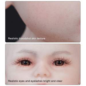 ตุ๊กตาซิลิโคนนุ่มเหมือนจริง ขนาด 45 ซม. 18 นิ้ว ดื่มน้ำได้ โครงสร้างซิลิโคนทั้งตัว น้ำหนัก 2.76 กก. สำหรับเด็กแรกเกิดเพศหญิง - Product Image 4