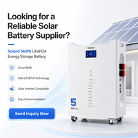 Système de batterie de stockage d'énergie domestique hors réseau empilable 51V 48V 100Ah avec moniteur intelligent WIFI 5kWh LiFePO4