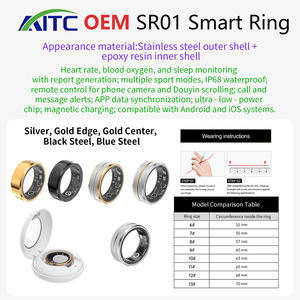 Bague connectée en alliage à commande gestuelle pour le suivi d'activité, contrôle de la caméra du téléphone, contrôle <span class=keywords><strong>TikTok</strong></span>, rappel d'appels et de messages, synchronisation avec l'application et données de santé multiples - Product Image 6