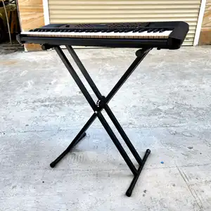 Stand keyboard ganda dapat diatur, dudukan keyboard 54/61 tombol musik dapat dilepas, dudukan keyboard ganda dapat disesuaikan untuk yamahas casios