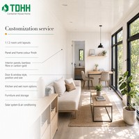 TDHH Erweiterbares Containerhaus Modulares Fertighaus Einstöckig Verzinkter Stahlrahmen für Wohnzwecke