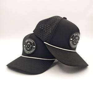 Casquettes de baseball structurées en PVC et caoutchouc pour promotion commerciale, imperméables, avec perforations découpées au laser, motif léopard, dobby, fruits - Product Image 6