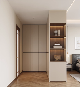 Armoire d'angle modulaire en OSB de 18 mm d'épaisseur, sur mesure, pour chambre à coucher, <span class=keywords><strong>dressing</strong></span> <span class=keywords><strong>intégré</strong></span> en L, en bois massif, moderne, neuf - Product Image 4