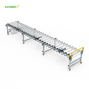 Motorlu genişletilebilir yuvarlak bant konveyör rulo konveyörler depo için işçilik maliyetinden tasarruf edin - Product Image 1