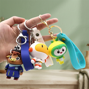 พวงกุญแจ PVC 3 มิติ ลายการ์ตูน ออกแบบเองได้ สำหรับของขวัญส่งเสริมการขายแบบขายส่ง พร้อมสายคล้อง - Product Image 3