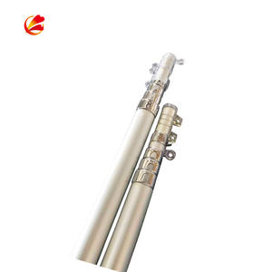 Atacado ao ar livre inoxidável 3m 4m de alumínio mastro telescópico mastro da bandeira e cap parte - Product Image 1