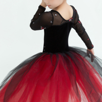 Robe de danse de spectacle de Noël, robe de danse classique en velours noir, tenue de danse de ballet, performance scénique, fête, costume de princesse lyrique