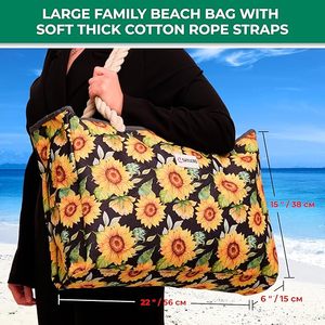 Bolsa de Playa de Gran Capacidad de Verano, Diseño EVA, Personalizable, con Asa de Goma, Cierre Abierto, Bolsa de Silicona con Espuma Impresa - Product Image 5