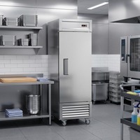 Congélateur vertical commercial à porte pleine, à congélation par le bas, en stock aux États-Unis, pour équipement de restaurant