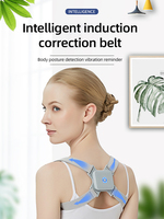 Correcteur de posture intelligent léger et réglable pour enfants avec rappel par vibration - Attelle dorsale anti-affaissement intelligente et entraîneur de posture
